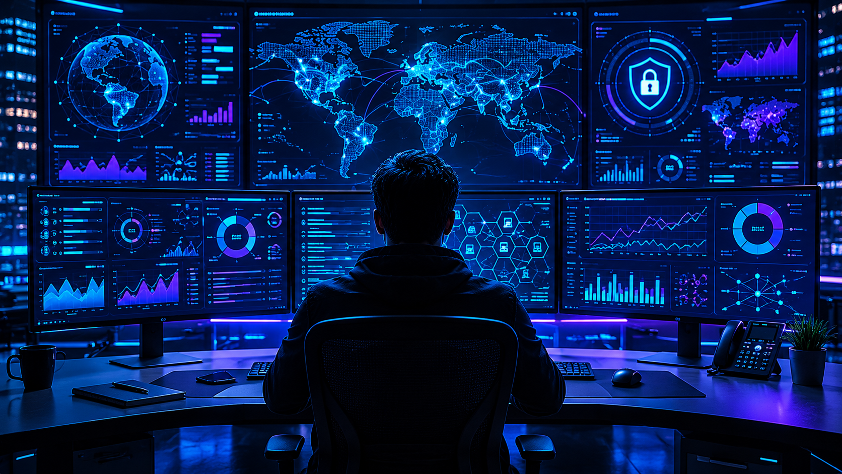 MSMSP — Security Operations Center mit Monitoring-Dashboards